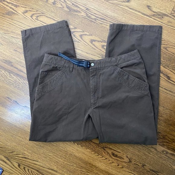 Mountain Hardwear Cadoba brown heavy cotton pants mens size 38X30 - Picture 4 of 7